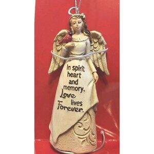 NIB GANZ The Christmas Cardinal from Heaven Angel Ornament, Polyresin, 3.25"